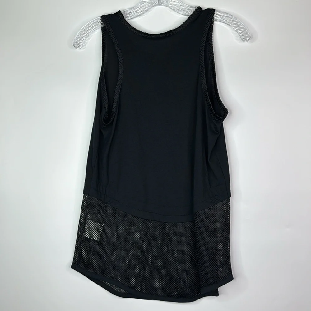 Nike Swoosh Mesh Black Tank Top Size Small